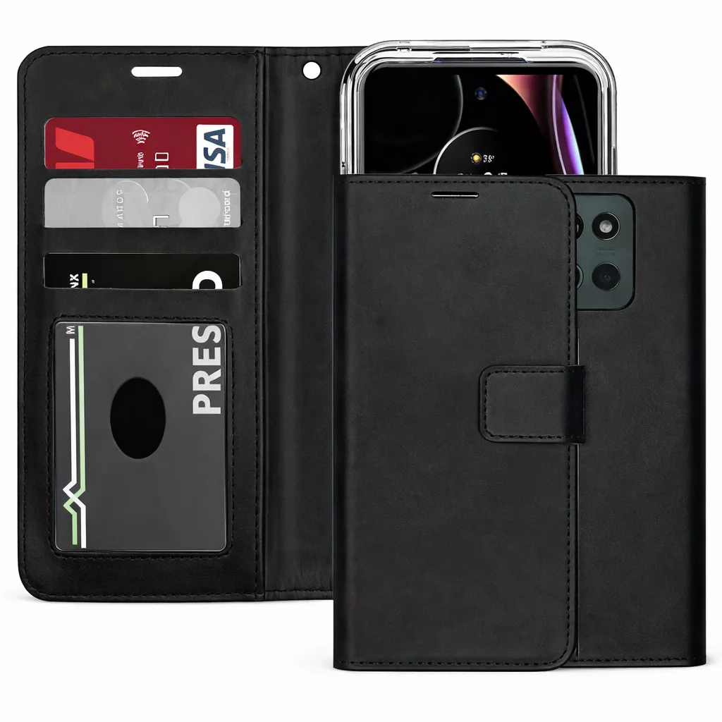 POU Black Photo ID Wallet for Motorola G Power 5G (2025)
