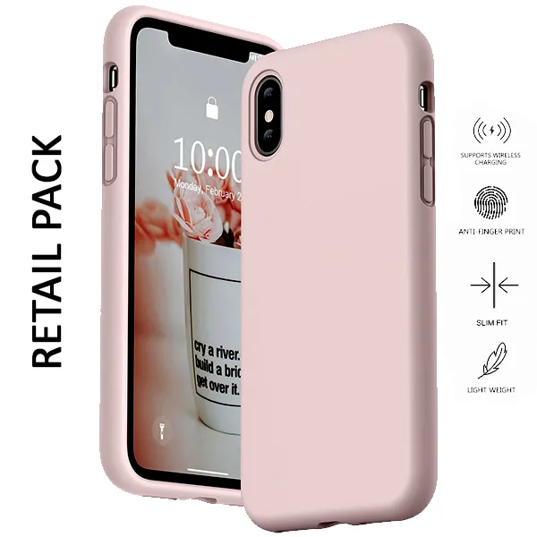 TPU Rose Gold Premium Liquid Silicone for Apple iPhone X / XS