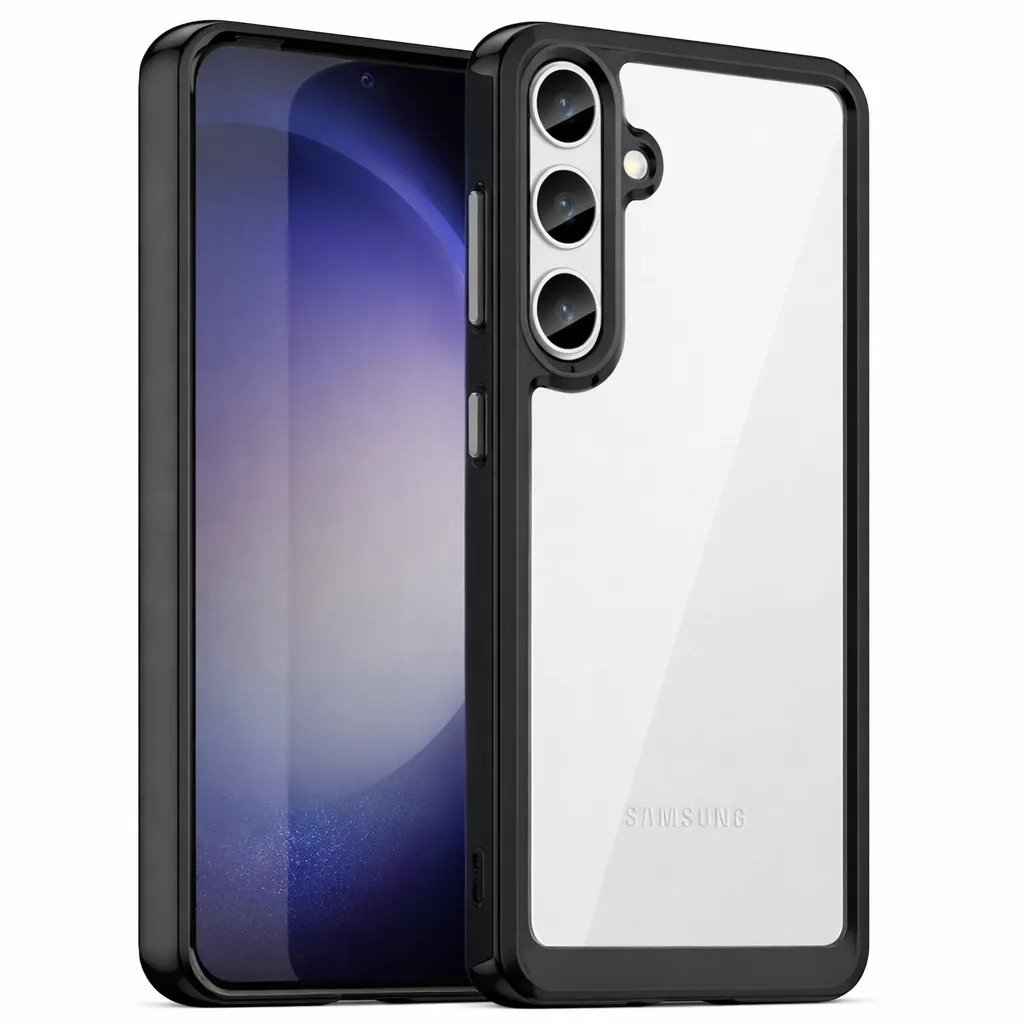 OTCR Black Acrylic Case for Samsung Galaxy A35 5G