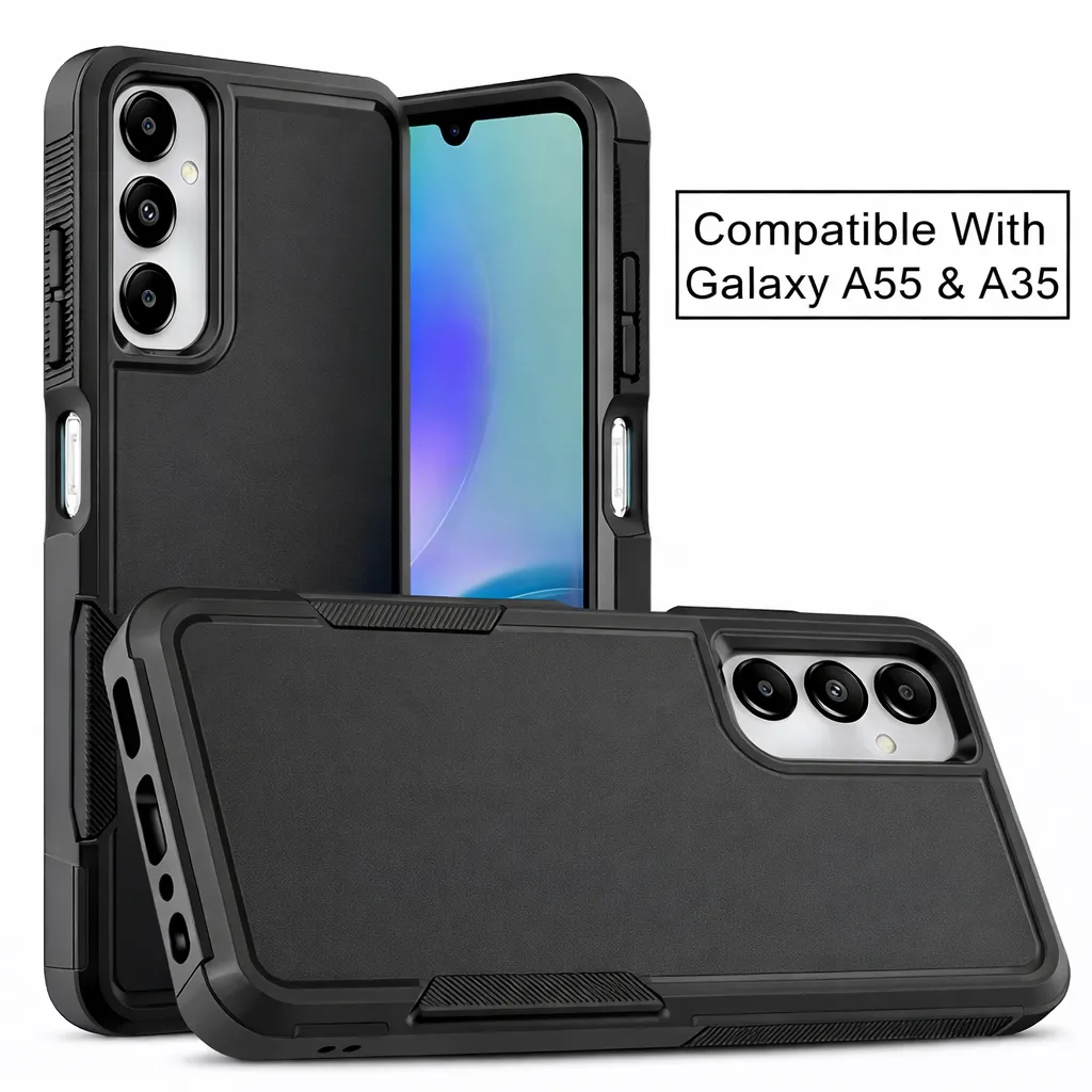 OTCR Black Comm Lite Case for Samsung Galaxy A35 5G