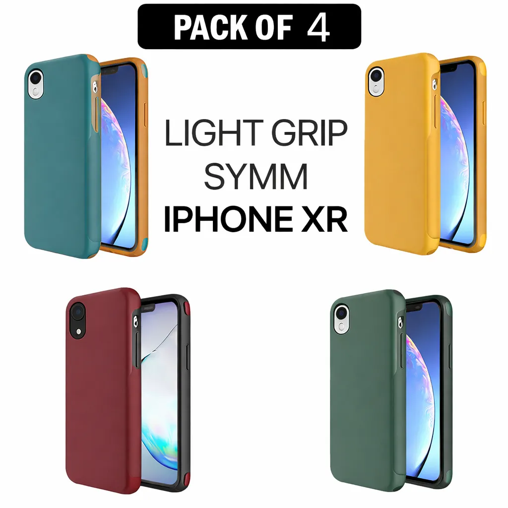OTCR Assorted Pack of 4 Light Grip Symm for Apple iPhone XR