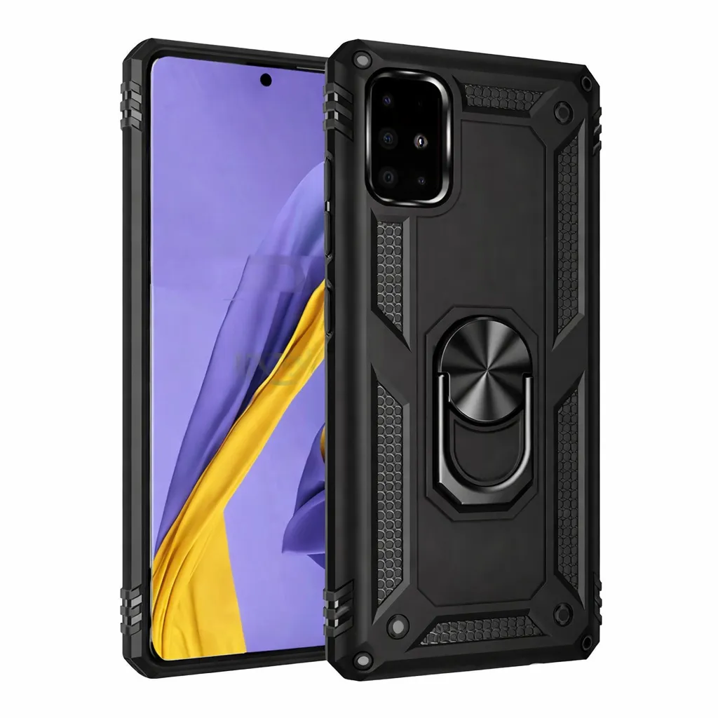 OTCR Black Anti-Drop Hybrid Case for Samsung Galaxy A71
