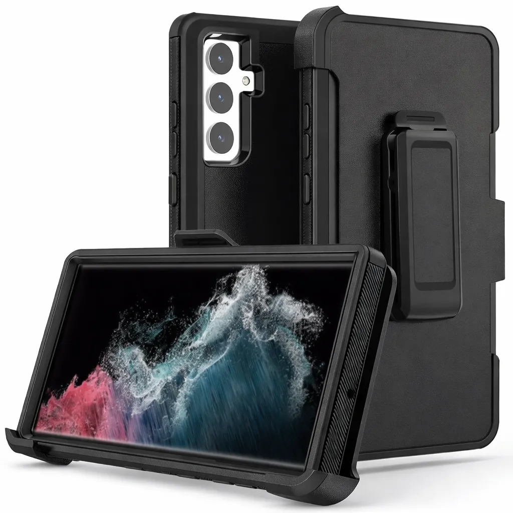 OTDR Black Triple Protection W/ Clip for Samsung Galaxy A26