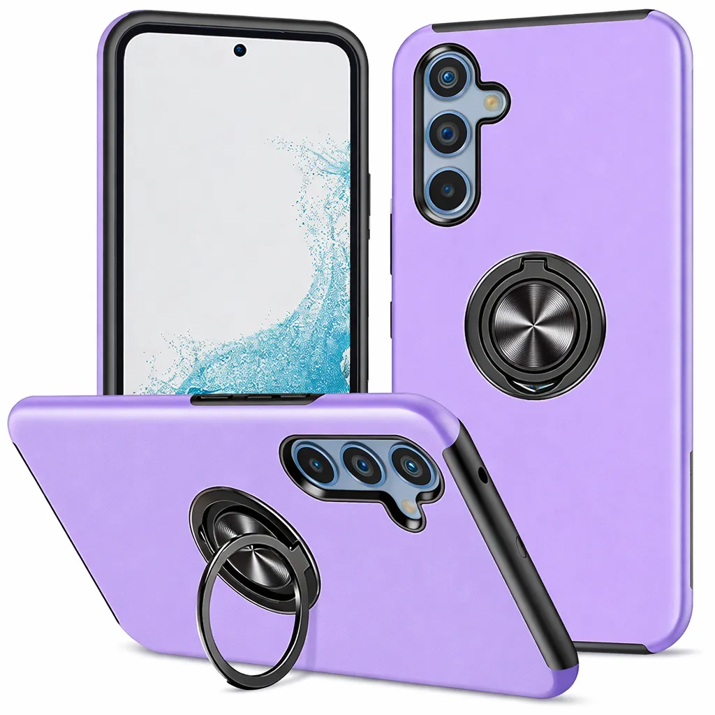 OTCR Purple Swirl Invisible Ring Case for Samsung Galaxy A26