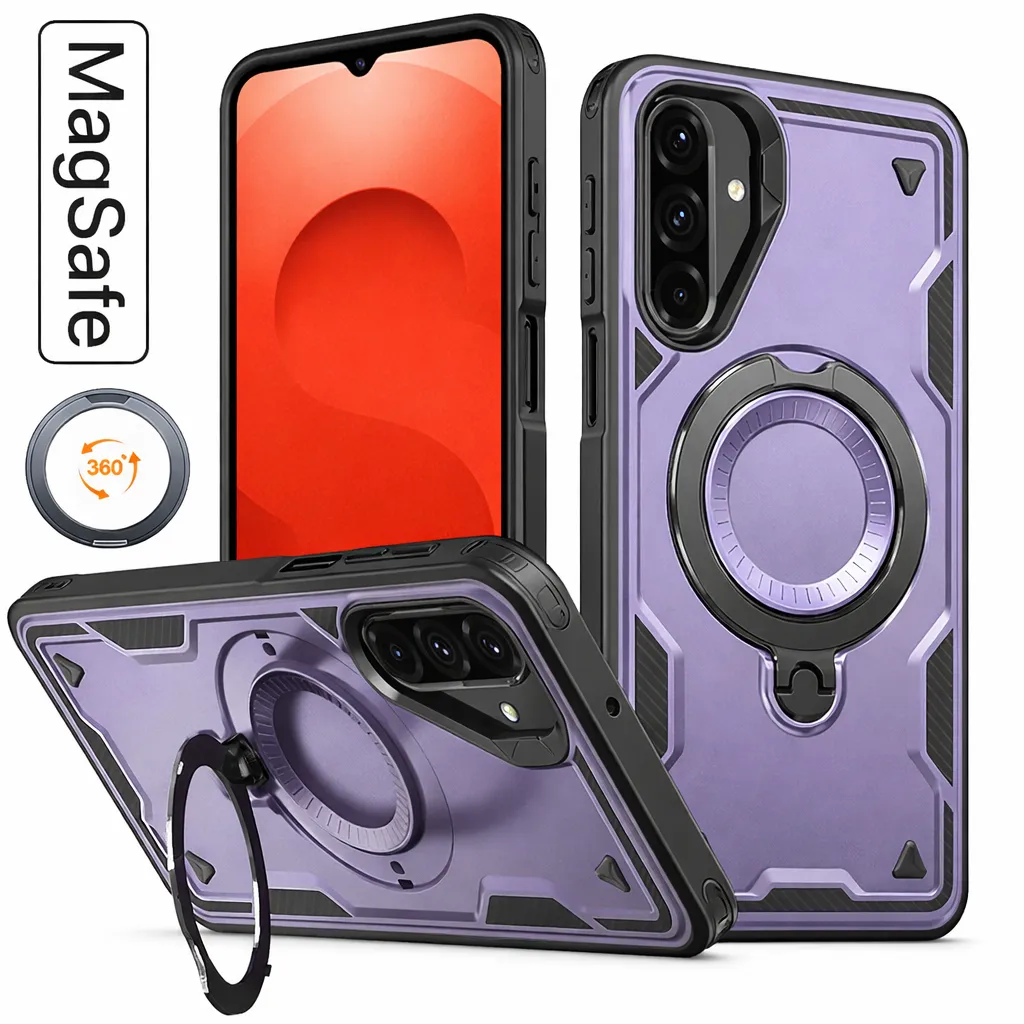OTCR Purple Sparta Magsafe Ring Case for Samsung Galaxy A26
