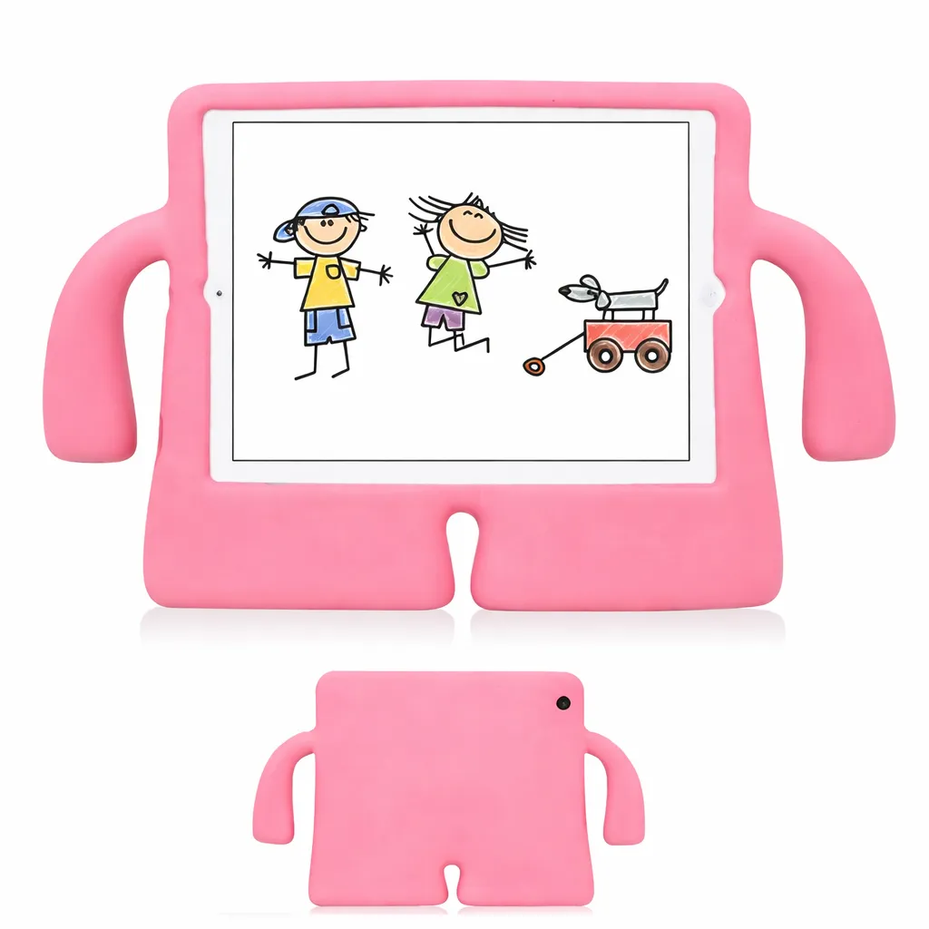 TBSL Light Pink 3D Silicone Case w/ Stand for Kids for Apple iPad Mini 7/ Mini 6