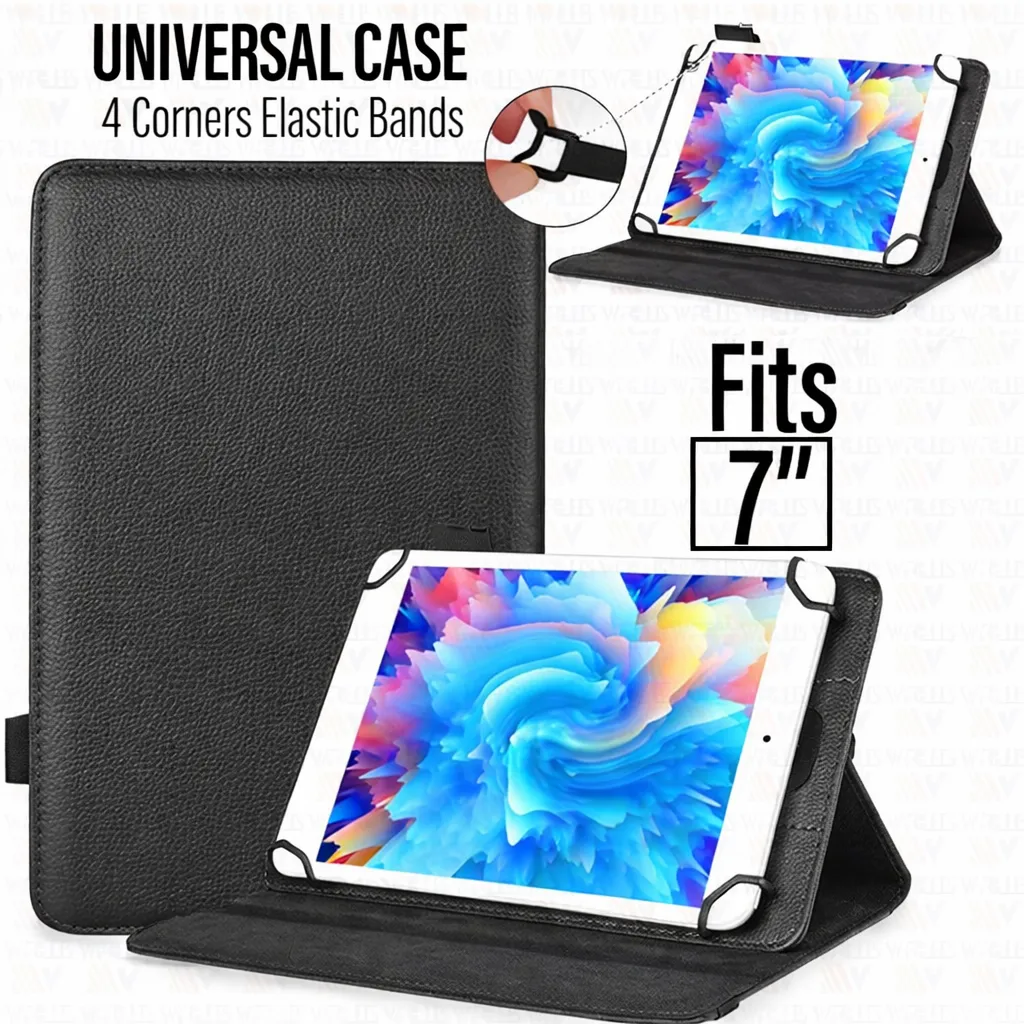 TBUNI Black360 Multi-Device 360 Rotate w/ Strap universal Tab 7" for UNI 7" inch Tablet