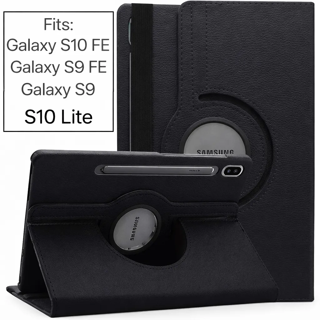 TBP Black 360 Rotating Case for Samsung Tab S10 FE / S10 Lite