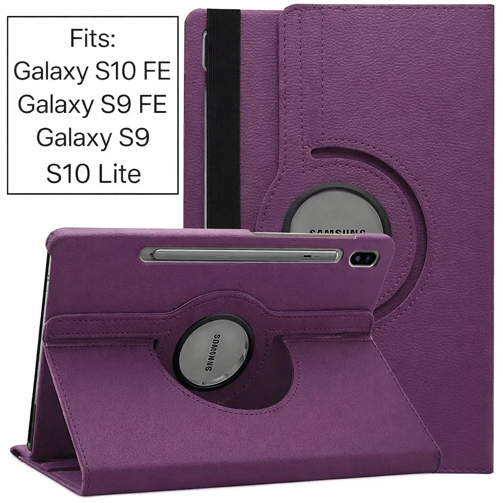 TBP Purple 360 Rotating Case for Samsung Tab S10 FE / S10 Lite