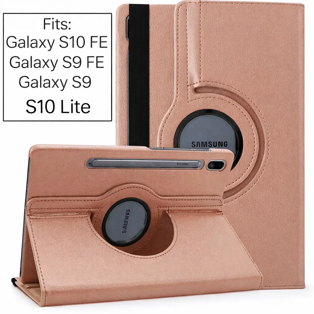 TBP Rose Gold 360 Rotating Case for Samsung Tab S10 FE / S10 Lite