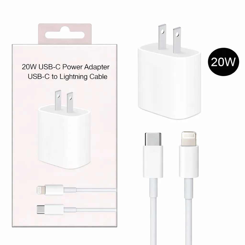 CH Uni Wall PD Charger + Lightning Cable 1 Port 20W (USB-C) Fast A692 White