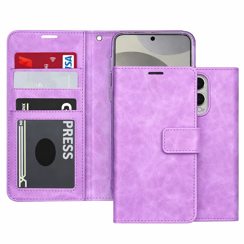 POU Purple Photo ID Wallet for Samsung Galaxy S25 Edge