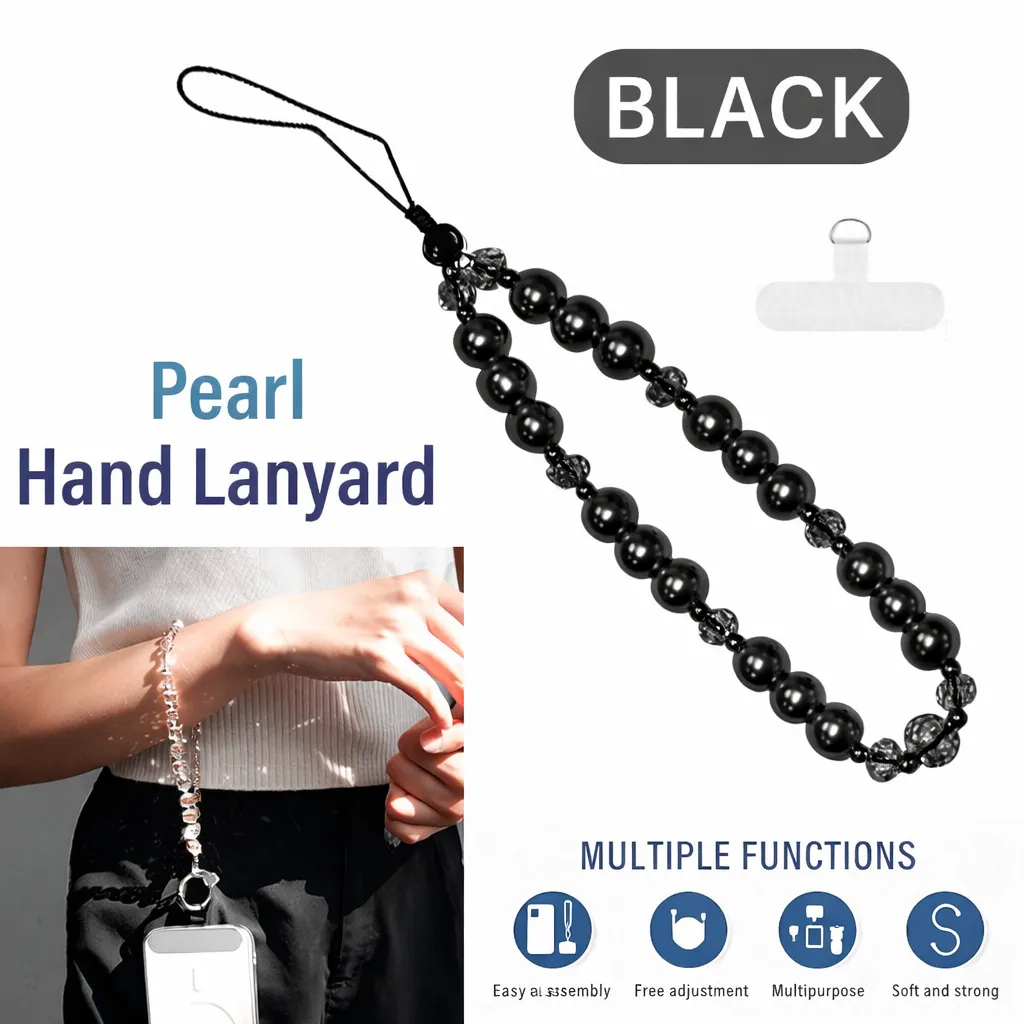 LYD Black Pearl Hand Lanyard Strap