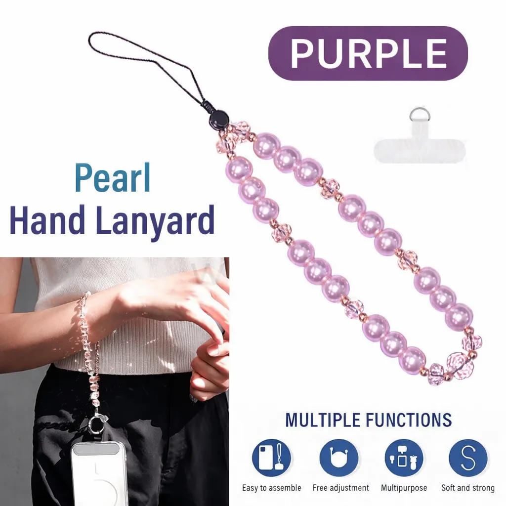 LYD Purple Pearl Hand Lanyard Strap