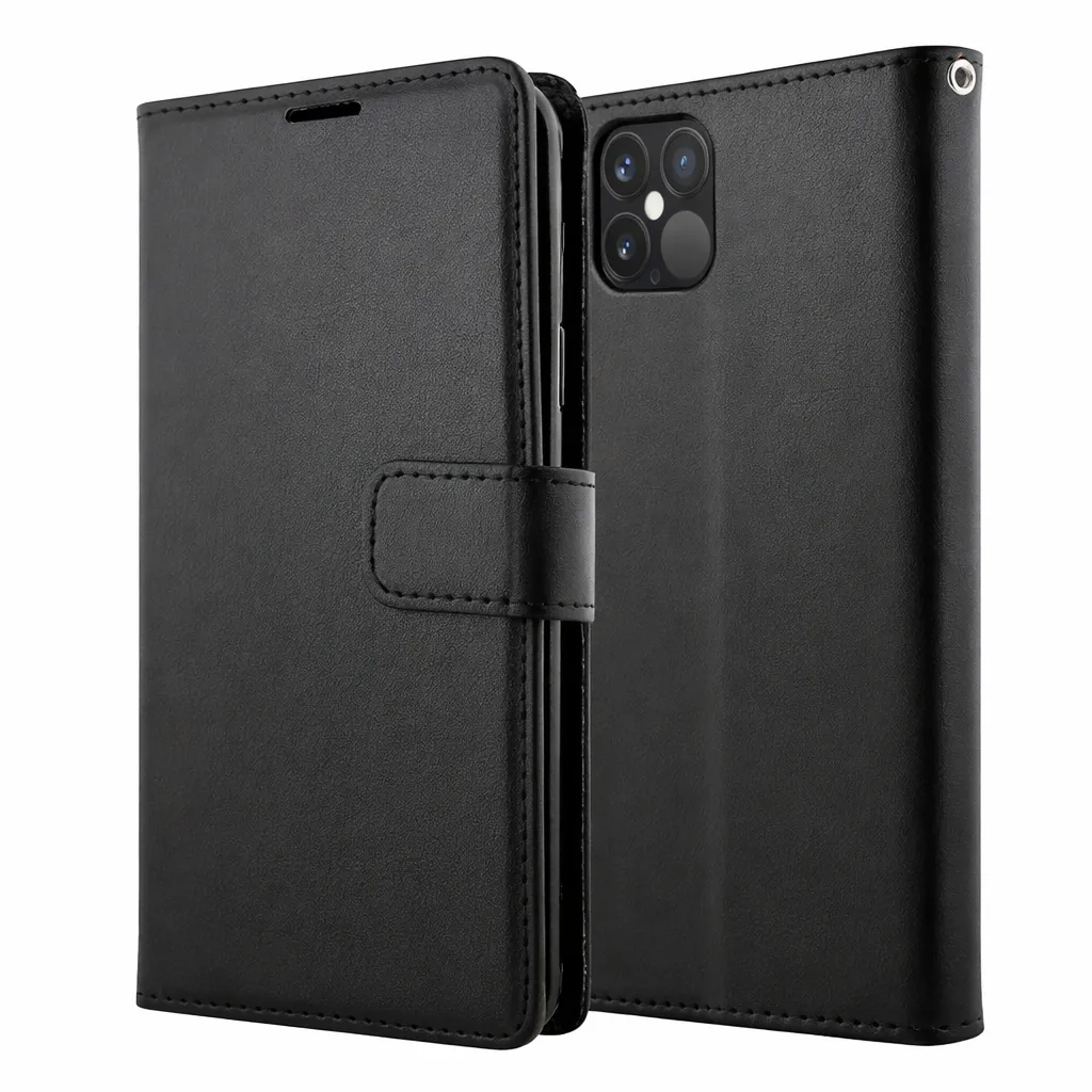 POU Black Photo ID Wallet for Apple iPhone 12 Pro Max (6.7)