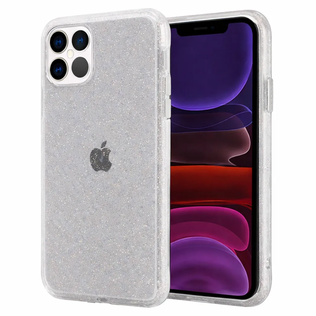 OTCR Clear Sparkly Transparent Armor for Apple iPhone 12 Pro Max (6.7)