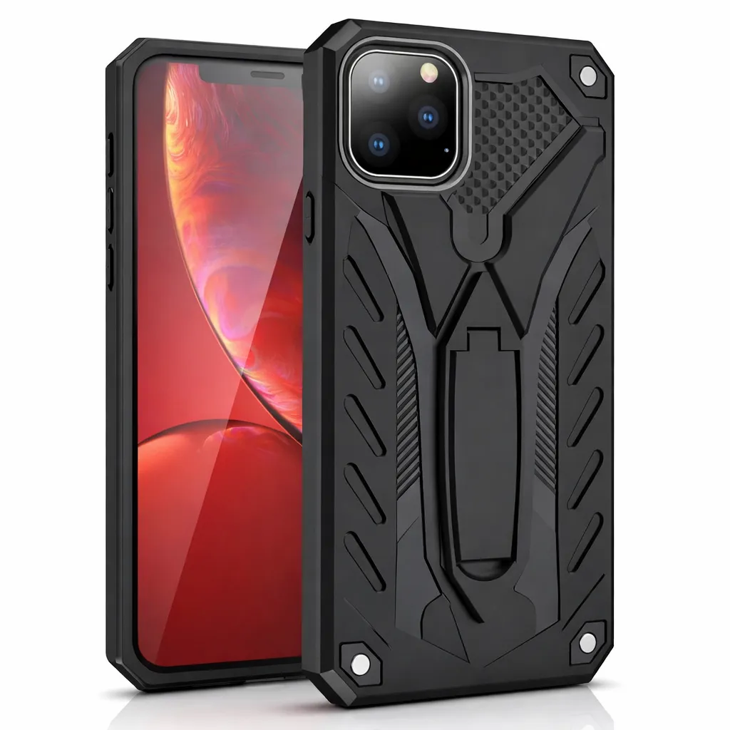 OTDR Black Rugged Defender w/ stand for Apple iPhone 12 Pro Max (6.7)