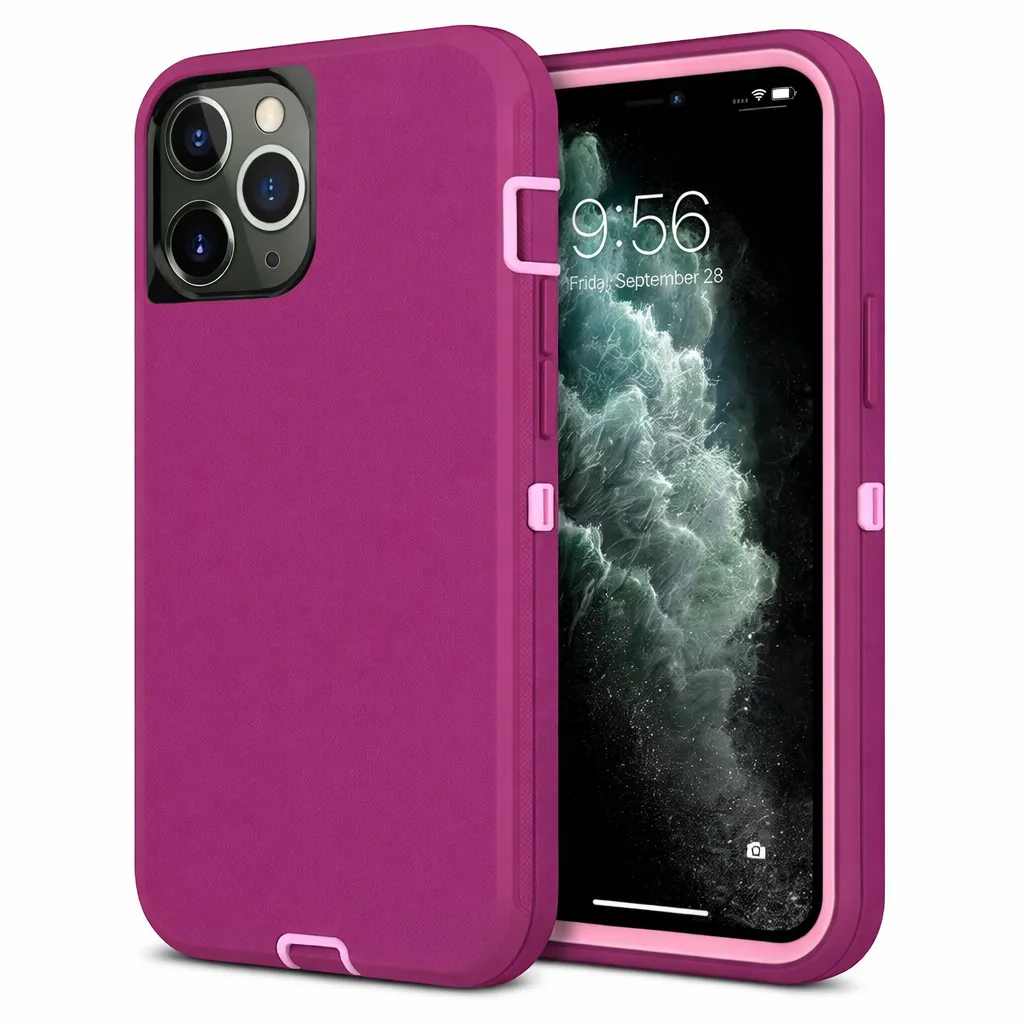 OTDR Pink Rose Triple Protection Case for Apple iPhone 12 Pro Max (6.7)