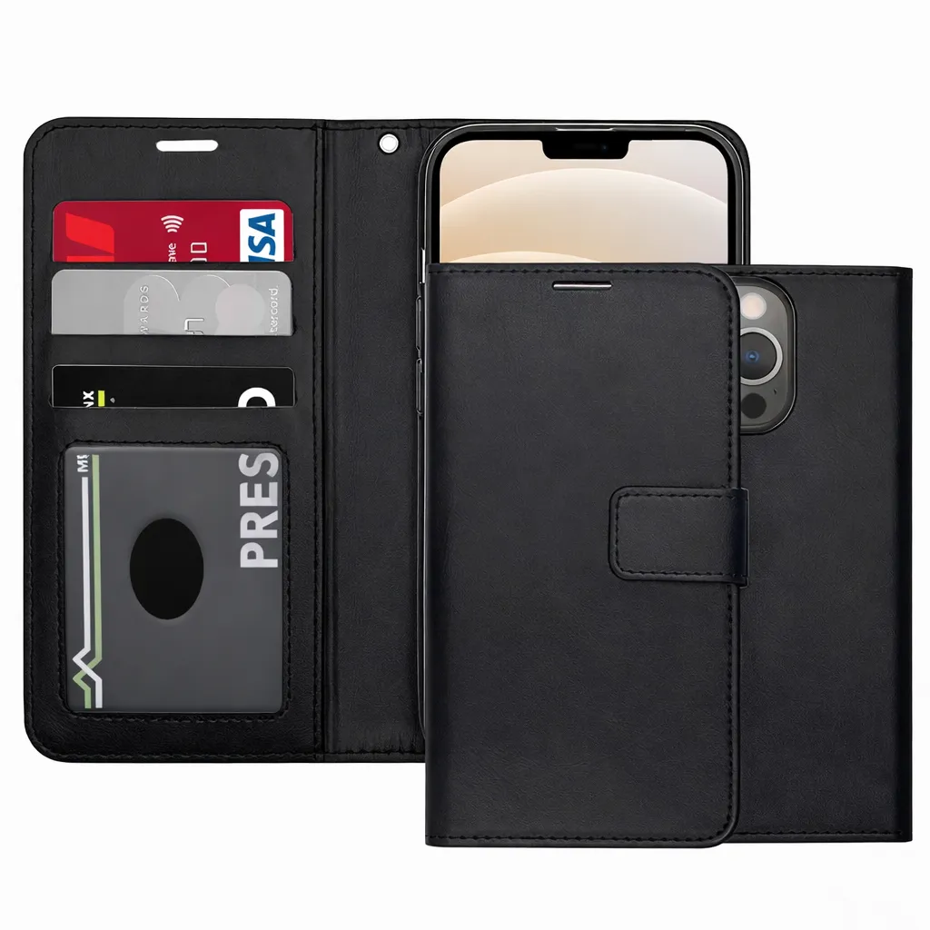 [POU1-23311] POU Black Photo ID Wallet for Apple IPhone 13 Pro (6.1)
