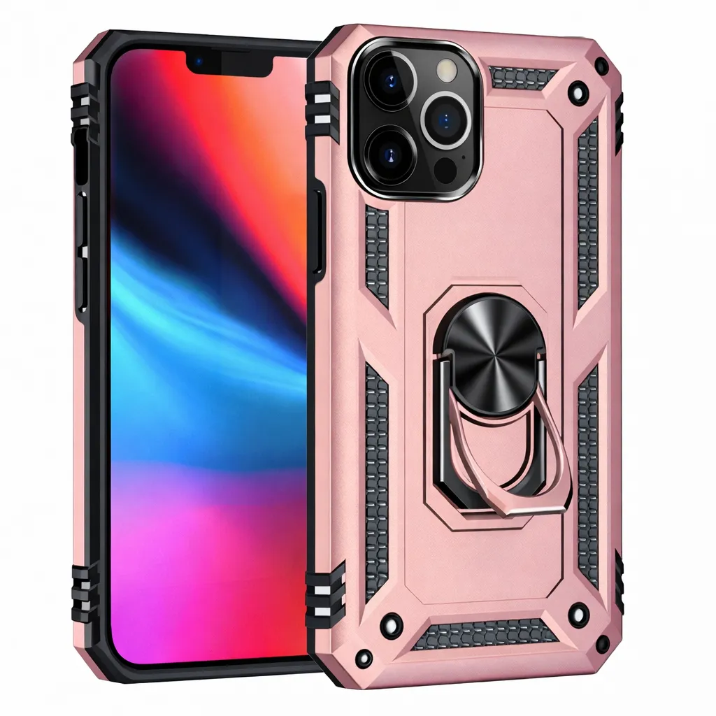 [OTCR42-23331] OTCR Rose Gold Anti-Drop Hybrid Case for Apple IPhone 13 Pro (6.1)