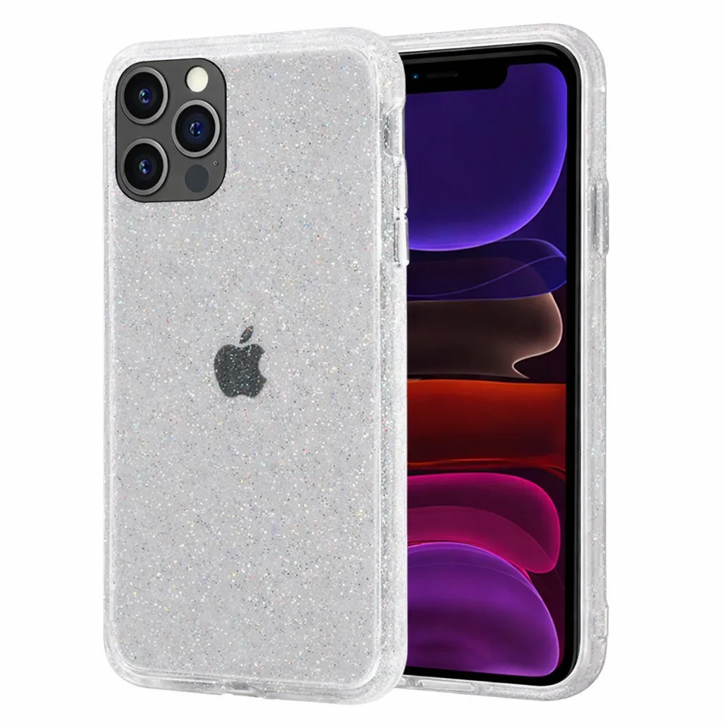 [OTCR41-23531] OTCR Clear Sparkly Transparent Armor for Apple IPhone 13 Pro (6.1)