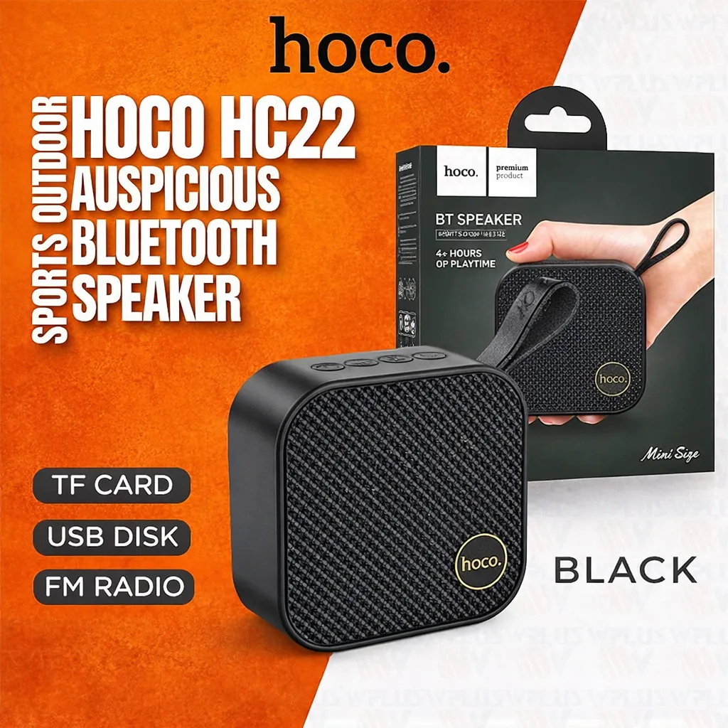 [SPK2-39313] SPK Hoco Retail Wireless Bluetooth True Wireless Speaker HC22 Black