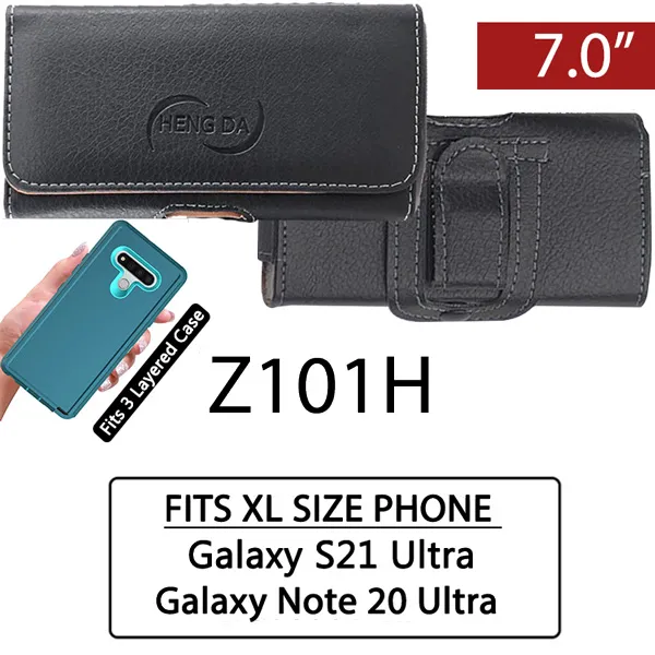 [POU11-31384] POU Black Belt Pouch Horizontal w/ Loop S505H for Samsung Galaxy S24 Ultra