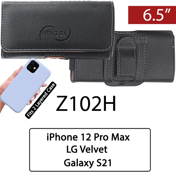 [POU11-22237] POU Black Belt Pouch Horizontal w/ Loop S501H for Apple iPhone 14 Pro Max (6.7)