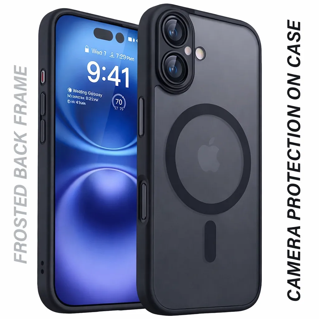 OTCR Black Matt Rubberiz ... for Apple iPhone 17