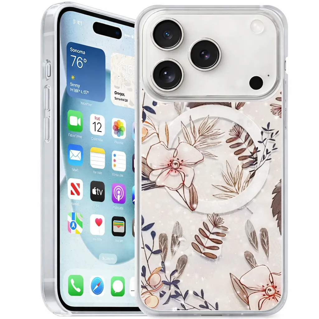 OTCR Flower Pe ... oret Case Apple iPhone 17 Pro