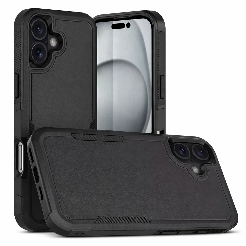 OTCR Black Comm Lite Case for Apple iPhone 17